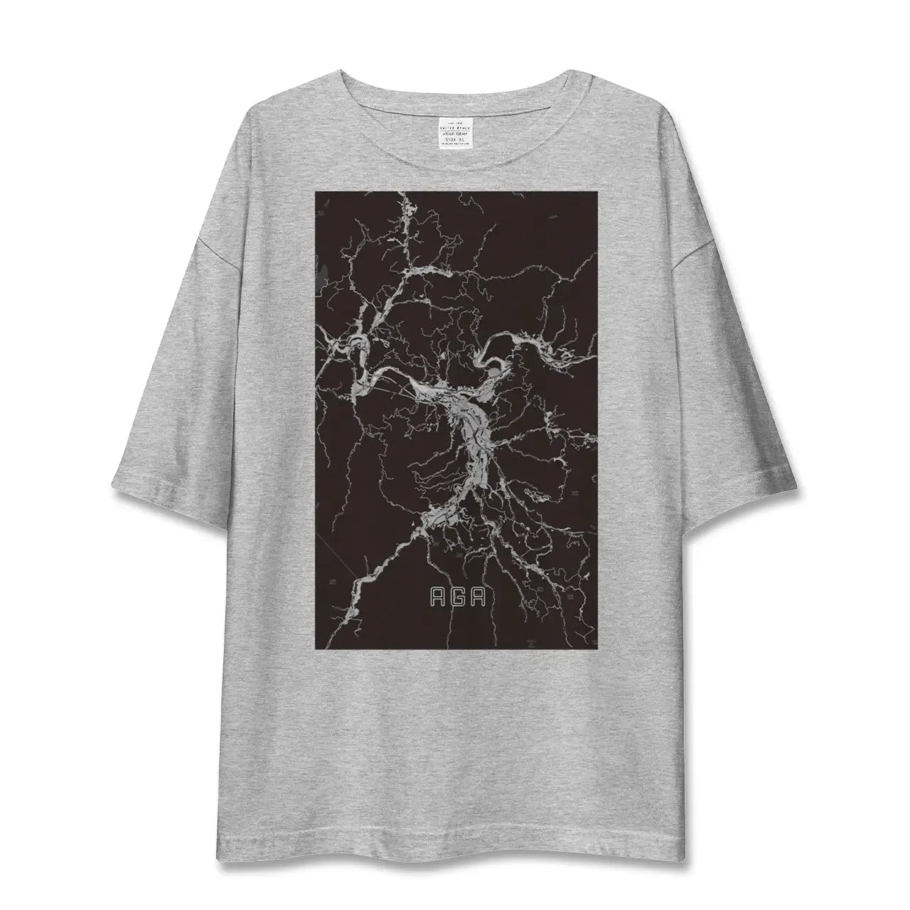 【阿賀(新潟県)】地図柄ビッグシルエットTシャツ