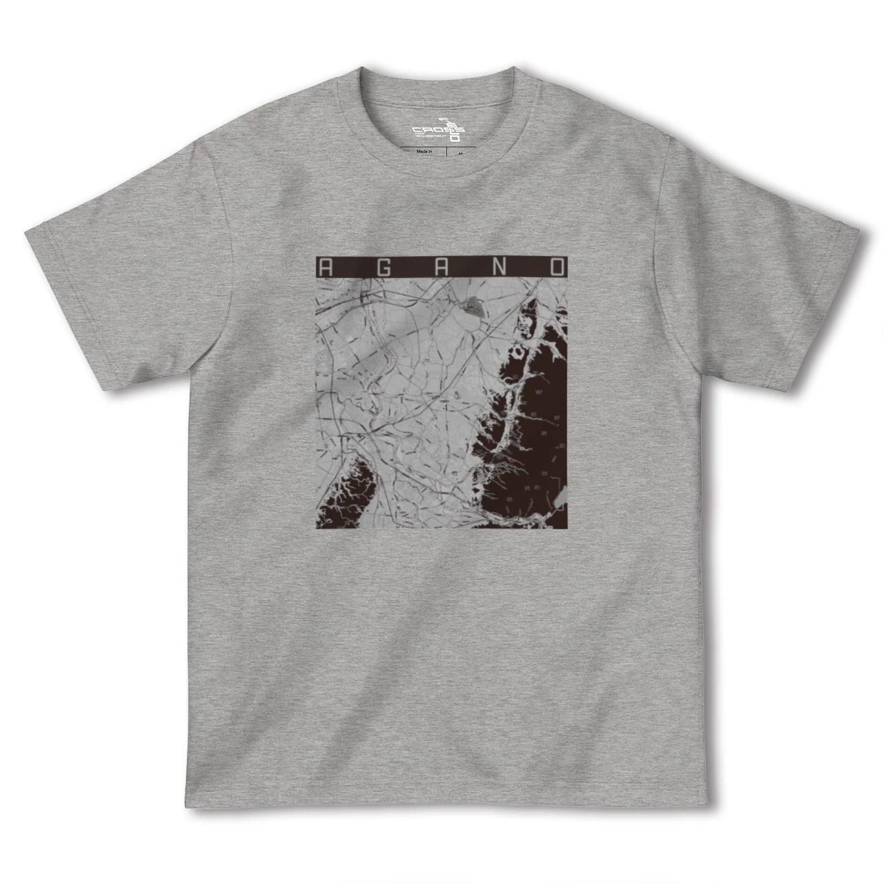 【阿賀野(新潟県)】地図柄ヘビーウェイトTシャツ
