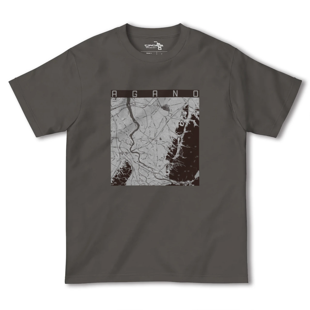 【阿賀野(新潟県)】地図柄ヘビーウェイトTシャツ