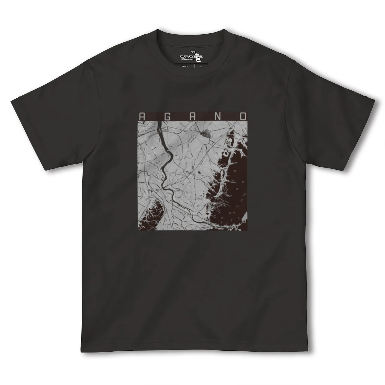【阿賀野(新潟県)】地図柄ヘビーウェイトTシャツ