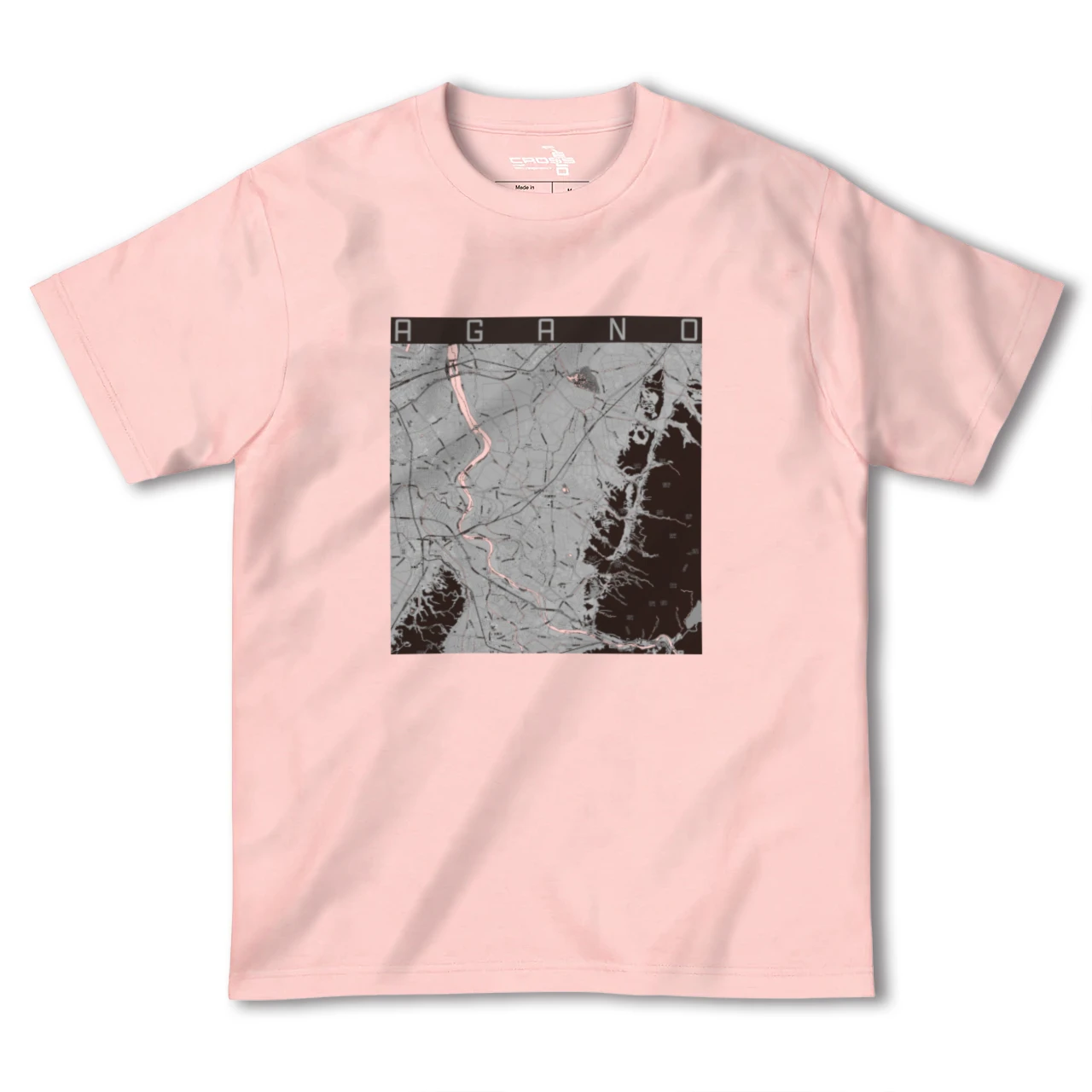 【阿賀野(新潟県)】地図柄ヘビーウェイトTシャツ