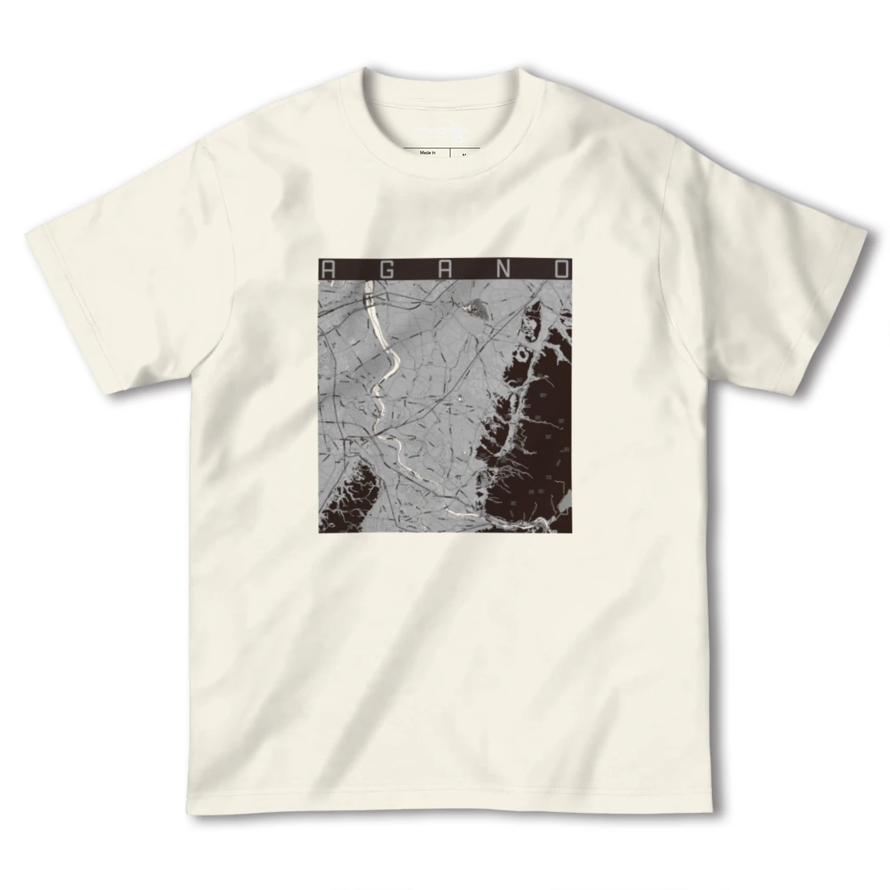 【阿賀野(新潟県)】地図柄ヘビーウェイトTシャツ