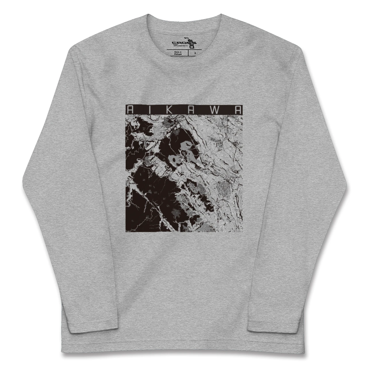 【愛川(神奈川県)】地図柄ロングスリーブTシャツ