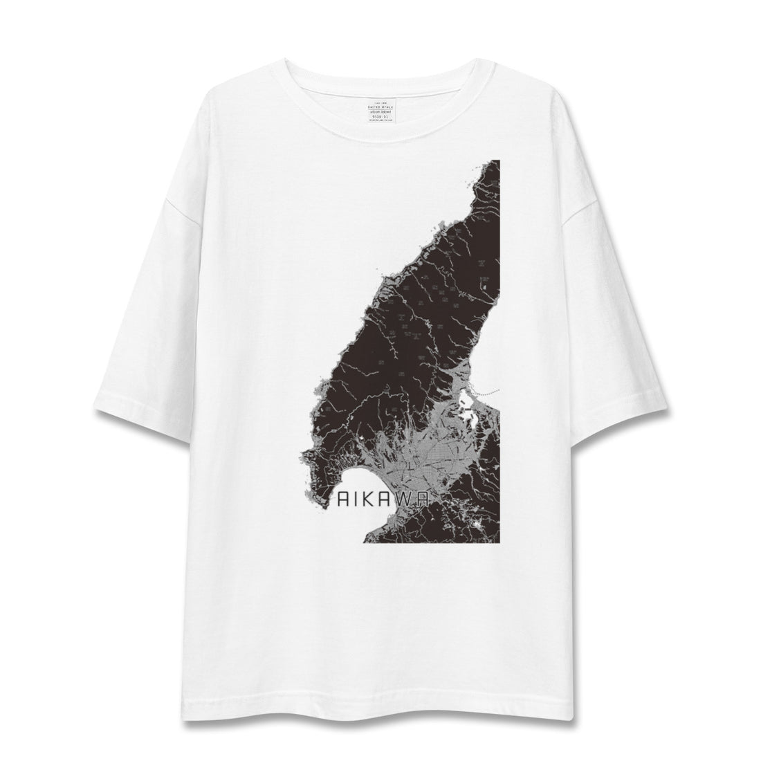 【相川(新潟県)】地図柄ビッグシルエットTシャツ