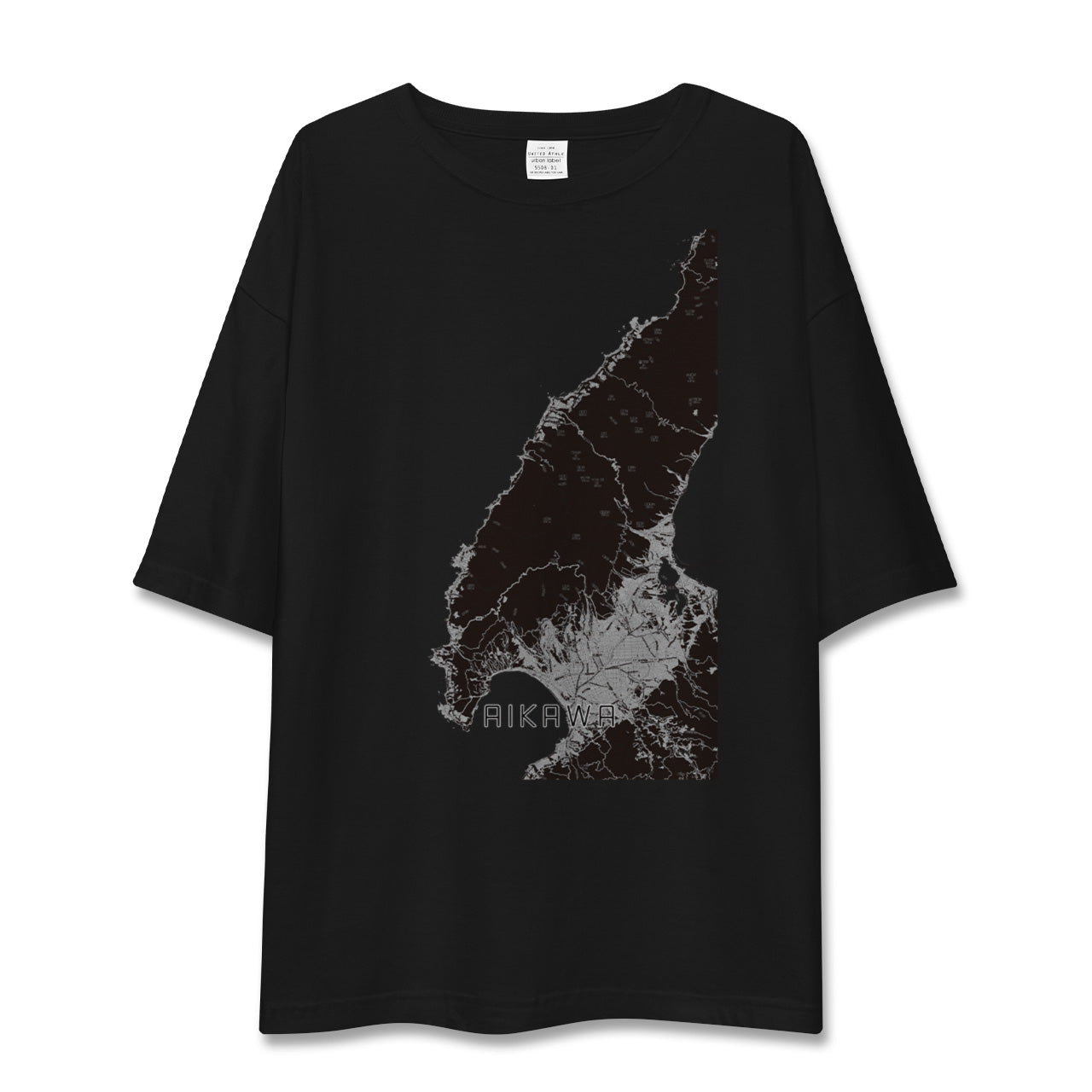 【相川(新潟県)】地図柄ビッグシルエットTシャツ