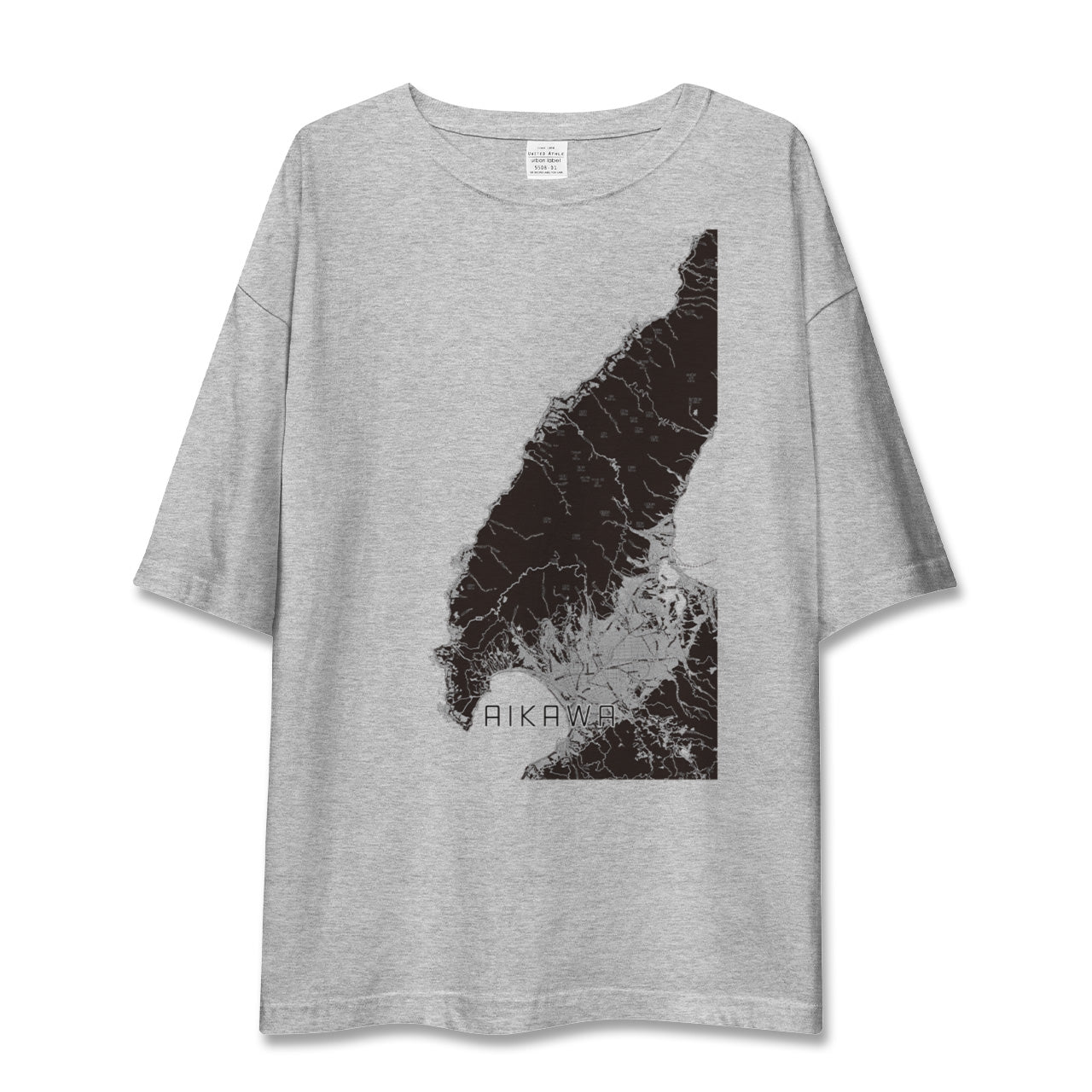 【相川(新潟県)】地図柄ビッグシルエットTシャツ
