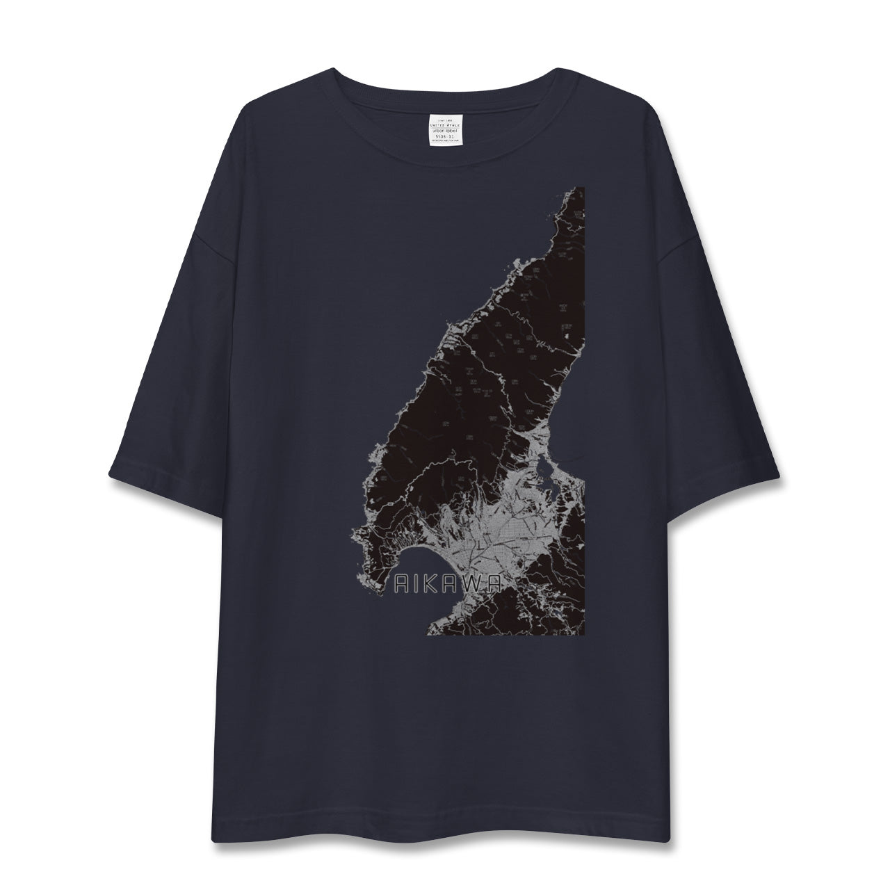 【相川(新潟県)】地図柄ビッグシルエットTシャツ