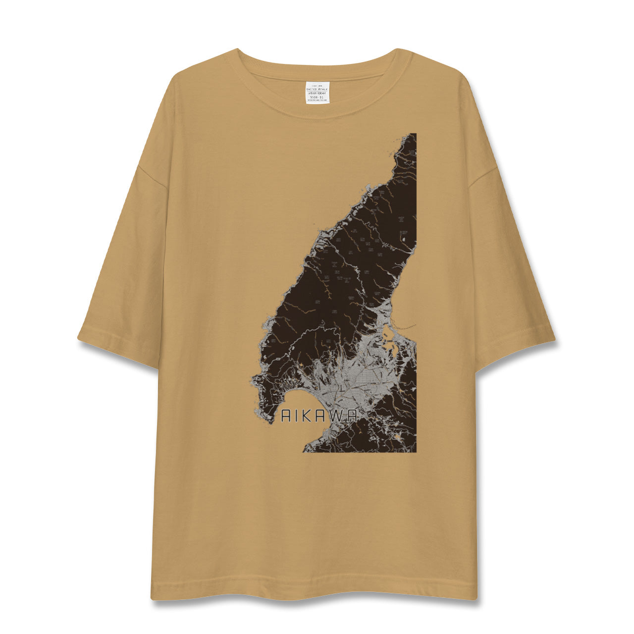 【相川(新潟県)】地図柄ビッグシルエットTシャツ