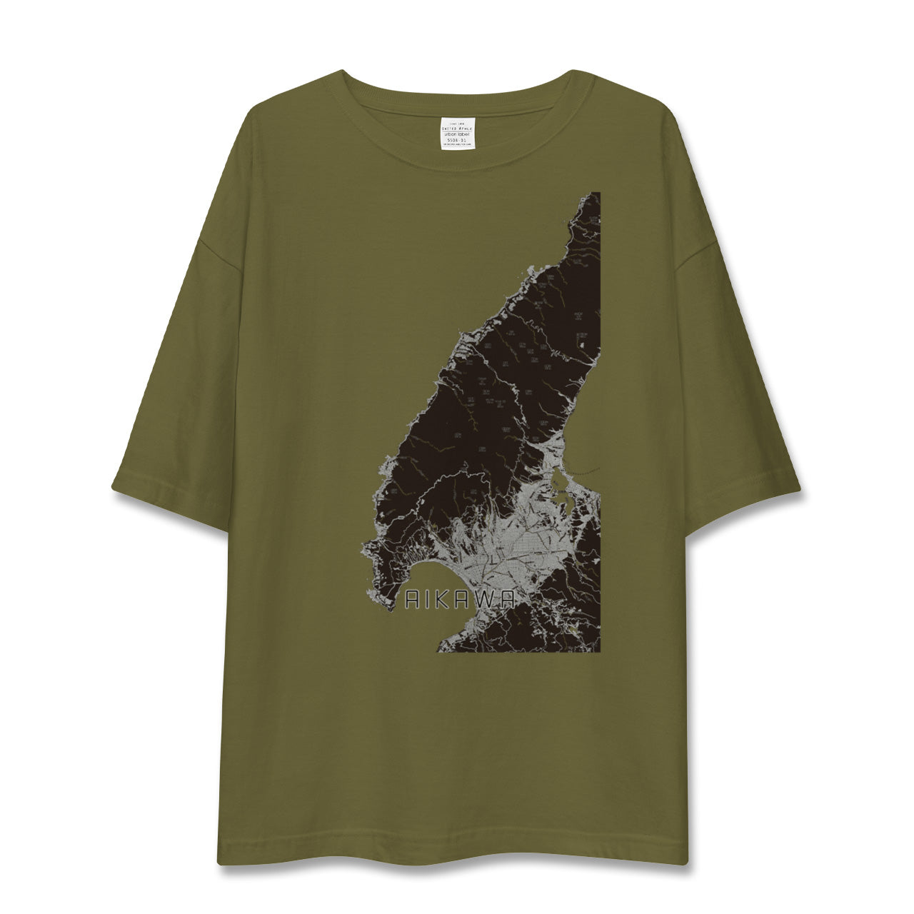 【相川(新潟県)】地図柄ビッグシルエットTシャツ