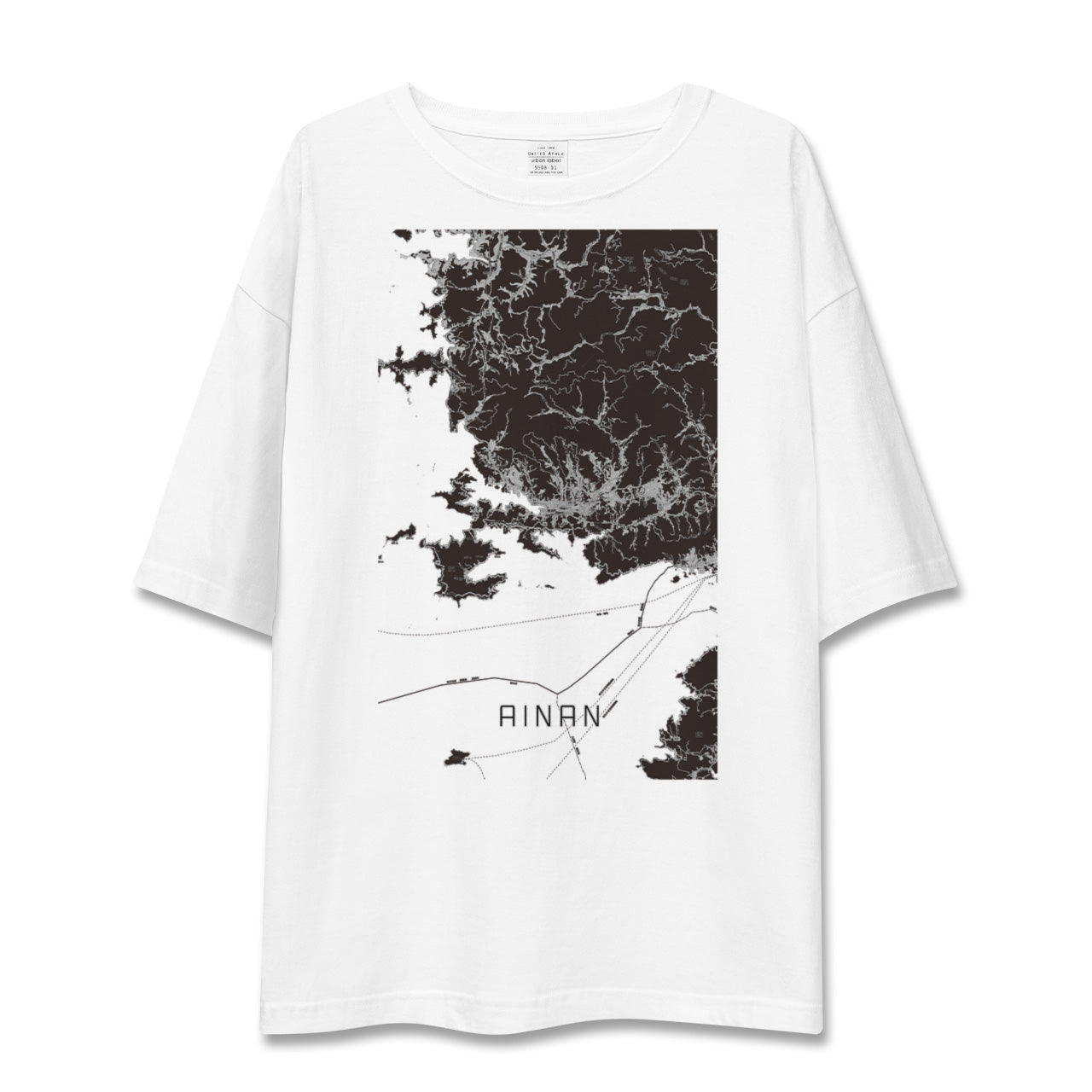 【愛南(愛媛県)】地図柄ビッグシルエットTシャツ