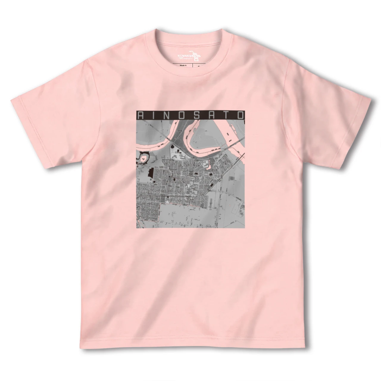 【あいの里(北海道)】地図柄ヘビーウェイトTシャツ