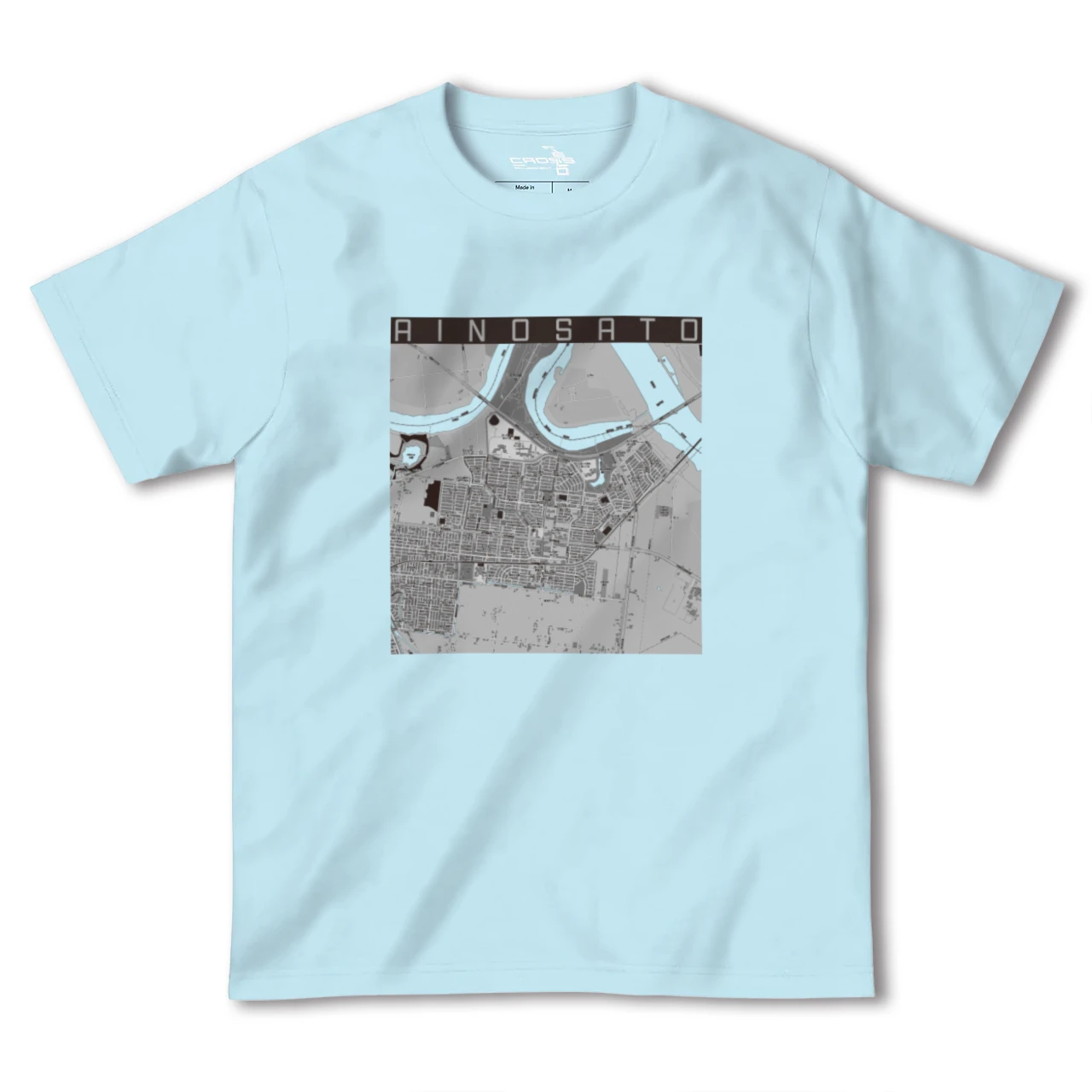 【あいの里(北海道)】地図柄ヘビーウェイトTシャツ