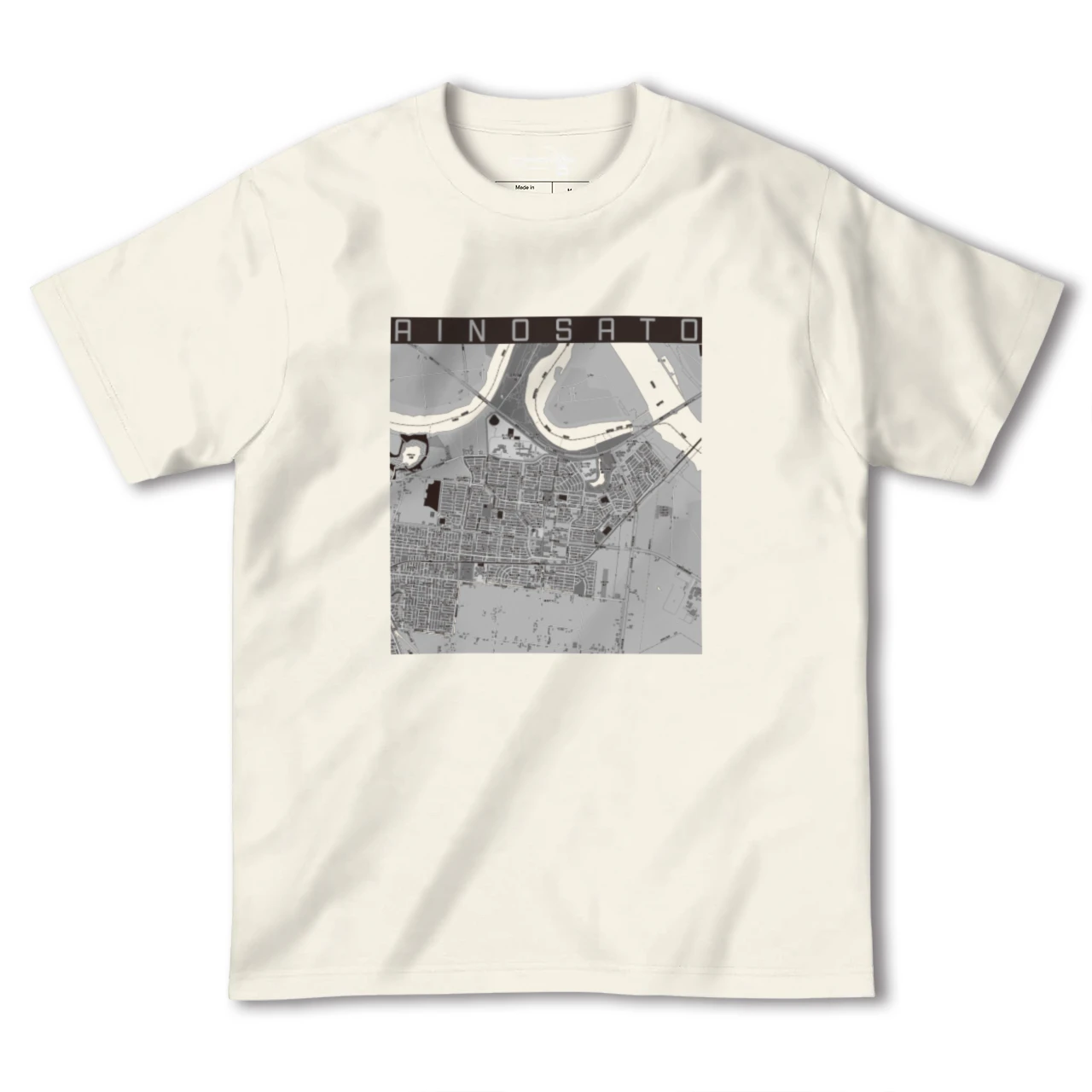 【あいの里(北海道)】地図柄ヘビーウェイトTシャツ