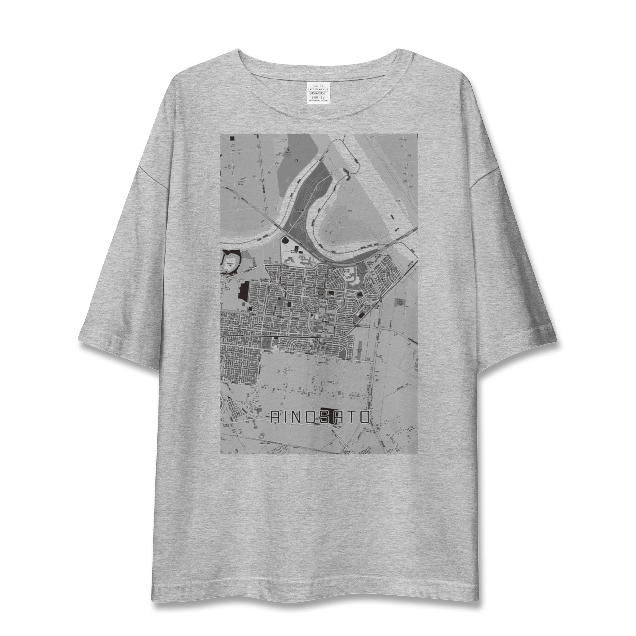 【あいの里(北海道)】地図柄ビッグシルエットTシャツ