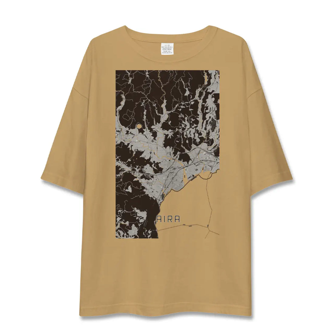 【姶良(鹿児島県)】地図柄ビッグシルエットTシャツ