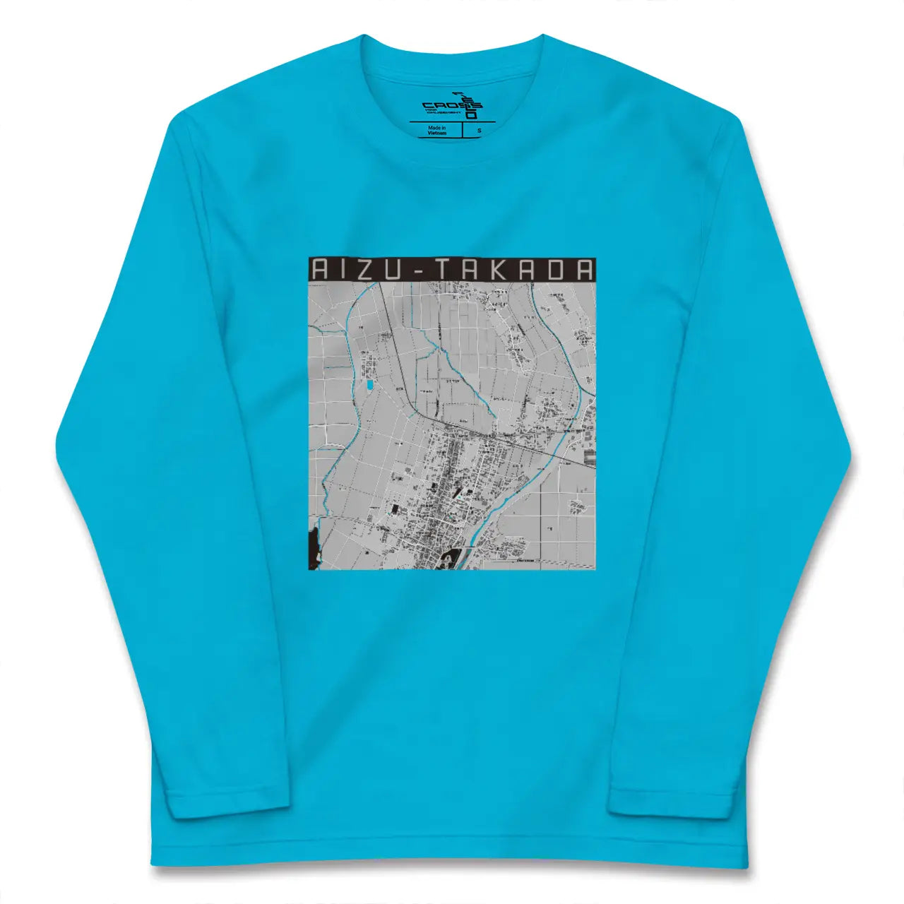 【会津高田(福島県)】地図柄ロングスリーブTシャツ