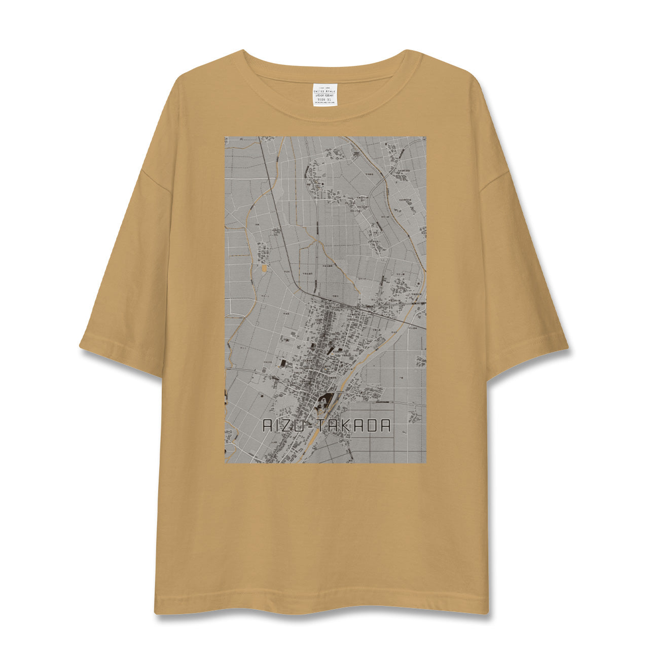 【会津高田(福島県)】地図柄ビッグシルエットTシャツ