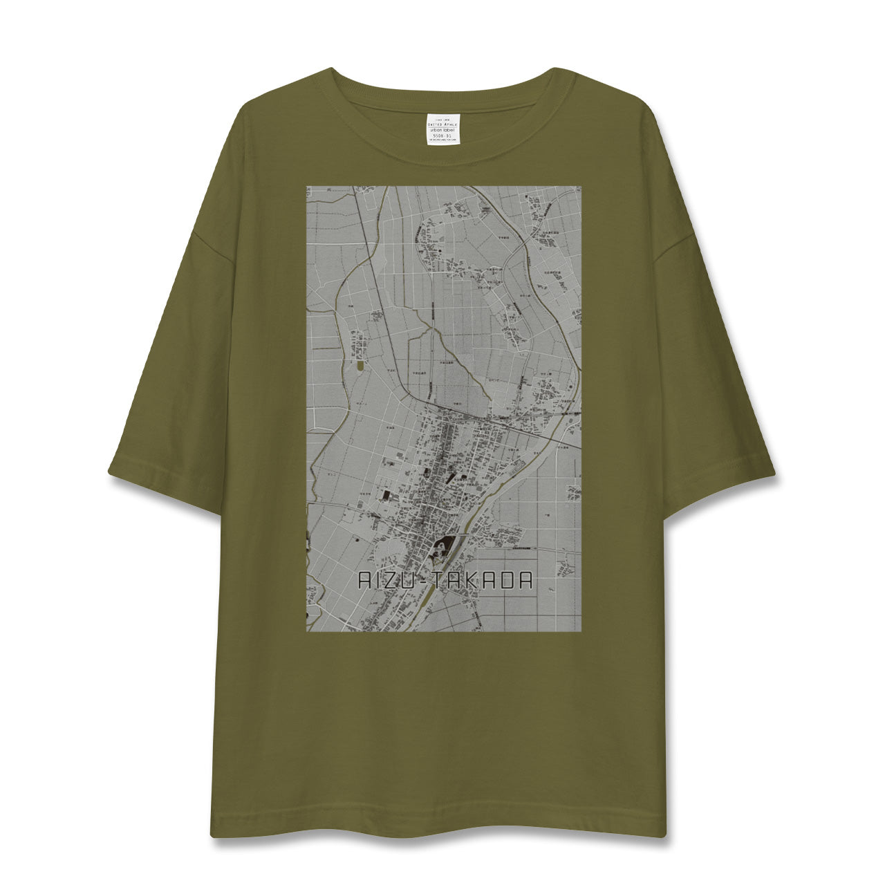 【会津高田(福島県)】地図柄ビッグシルエットTシャツ