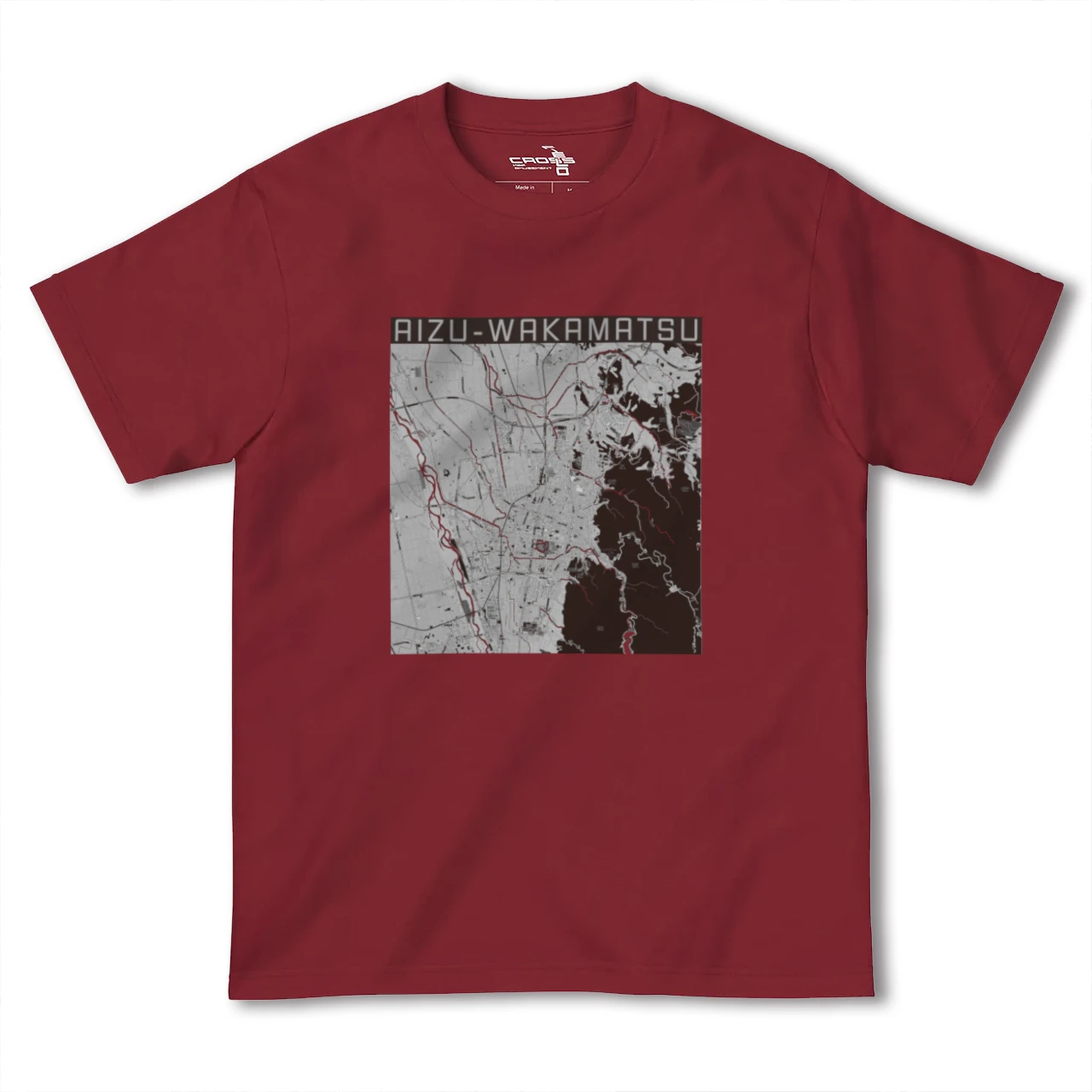 【会津若松(福島県)】地図柄ヘビーウェイトTシャツ