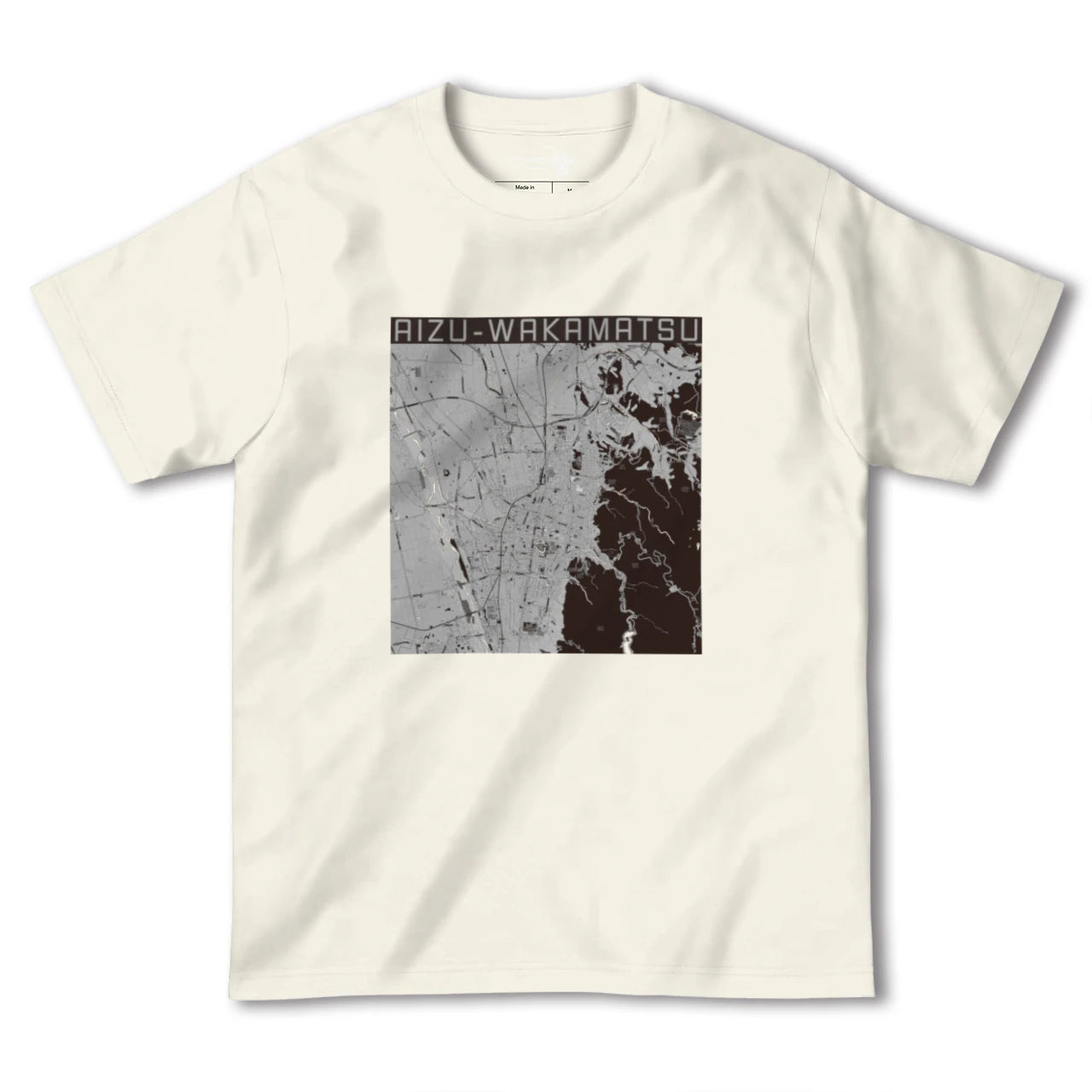 【会津若松(福島県)】地図柄ヘビーウェイトTシャツ
