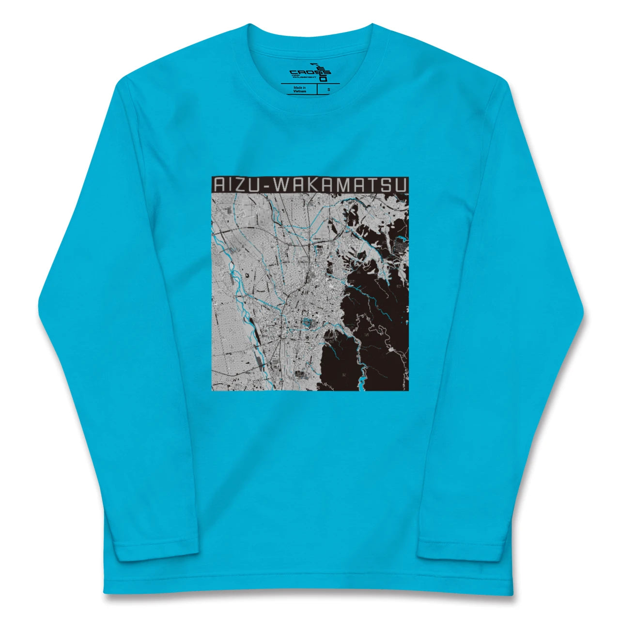 【会津若松(福島県)】地図柄ロングスリーブTシャツ