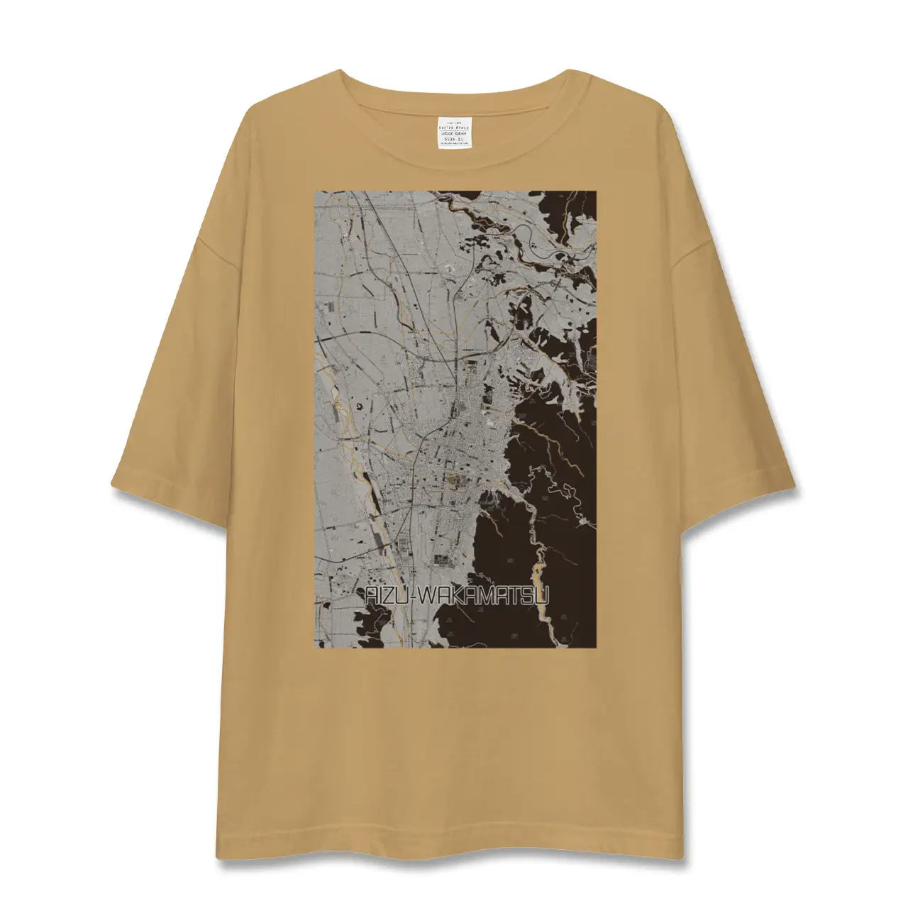 【会津若松(福島県)】地図柄ビッグシルエットTシャツ