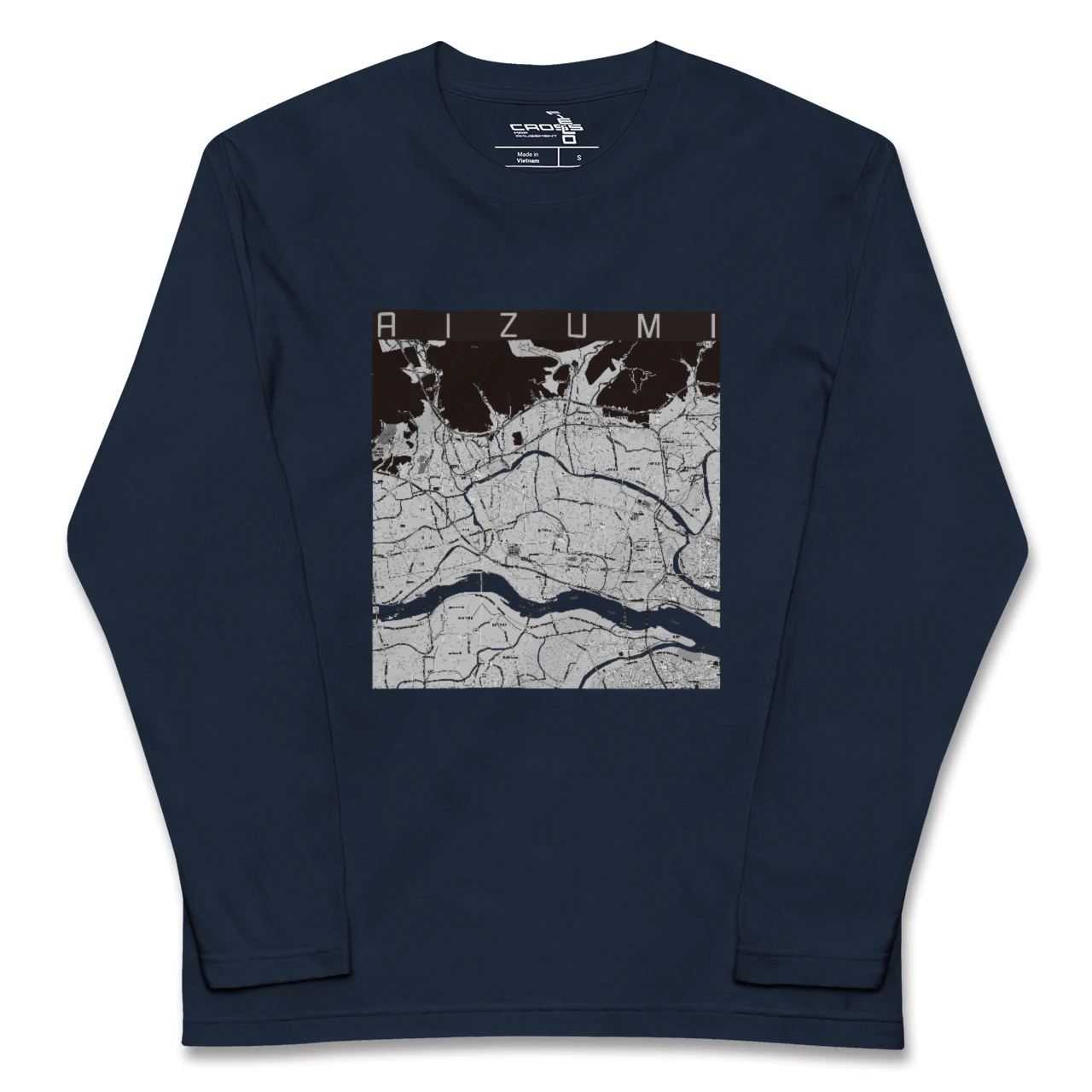 【藍住(徳島県)】地図柄ロングスリーブTシャツ