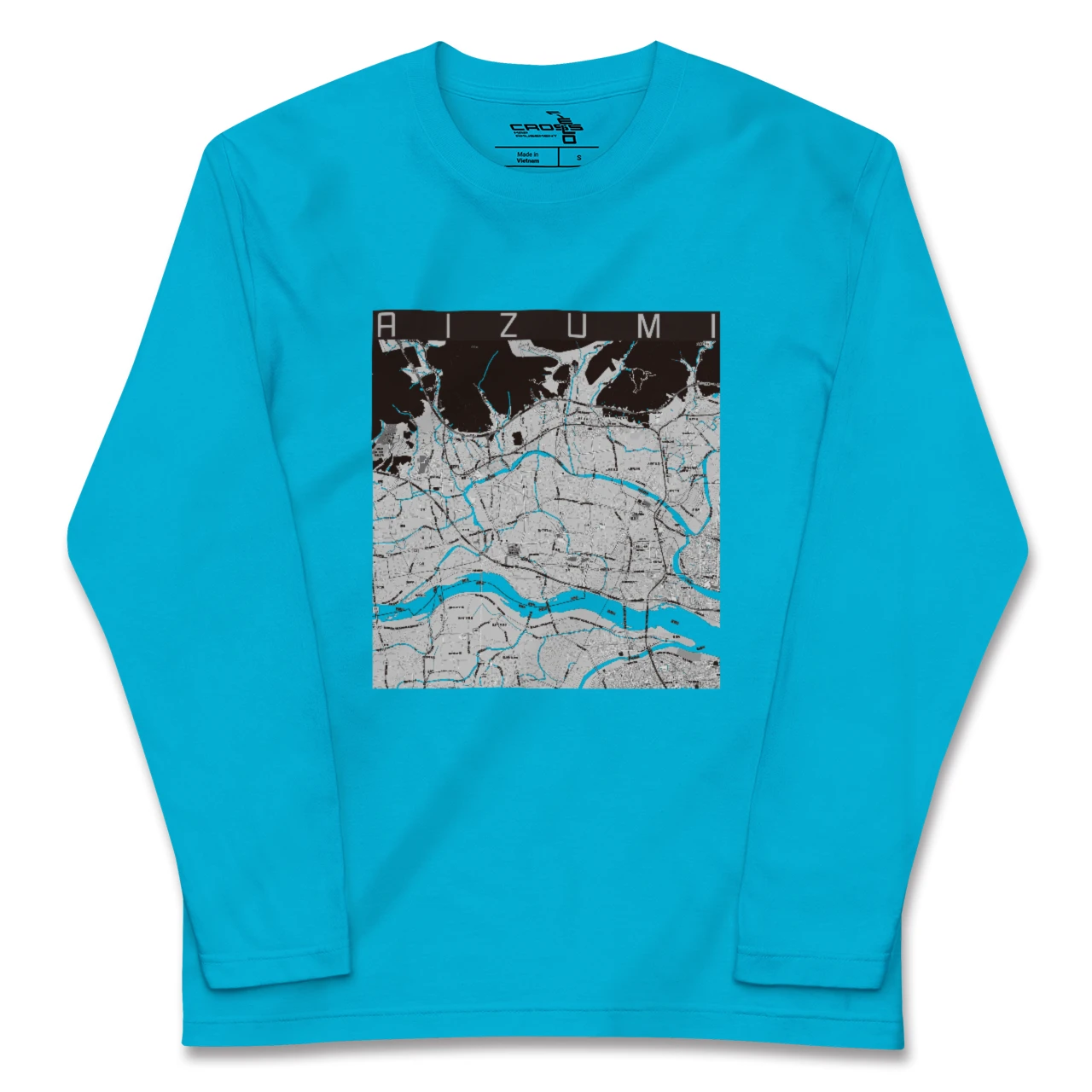 【藍住(徳島県)】地図柄ロングスリーブTシャツ