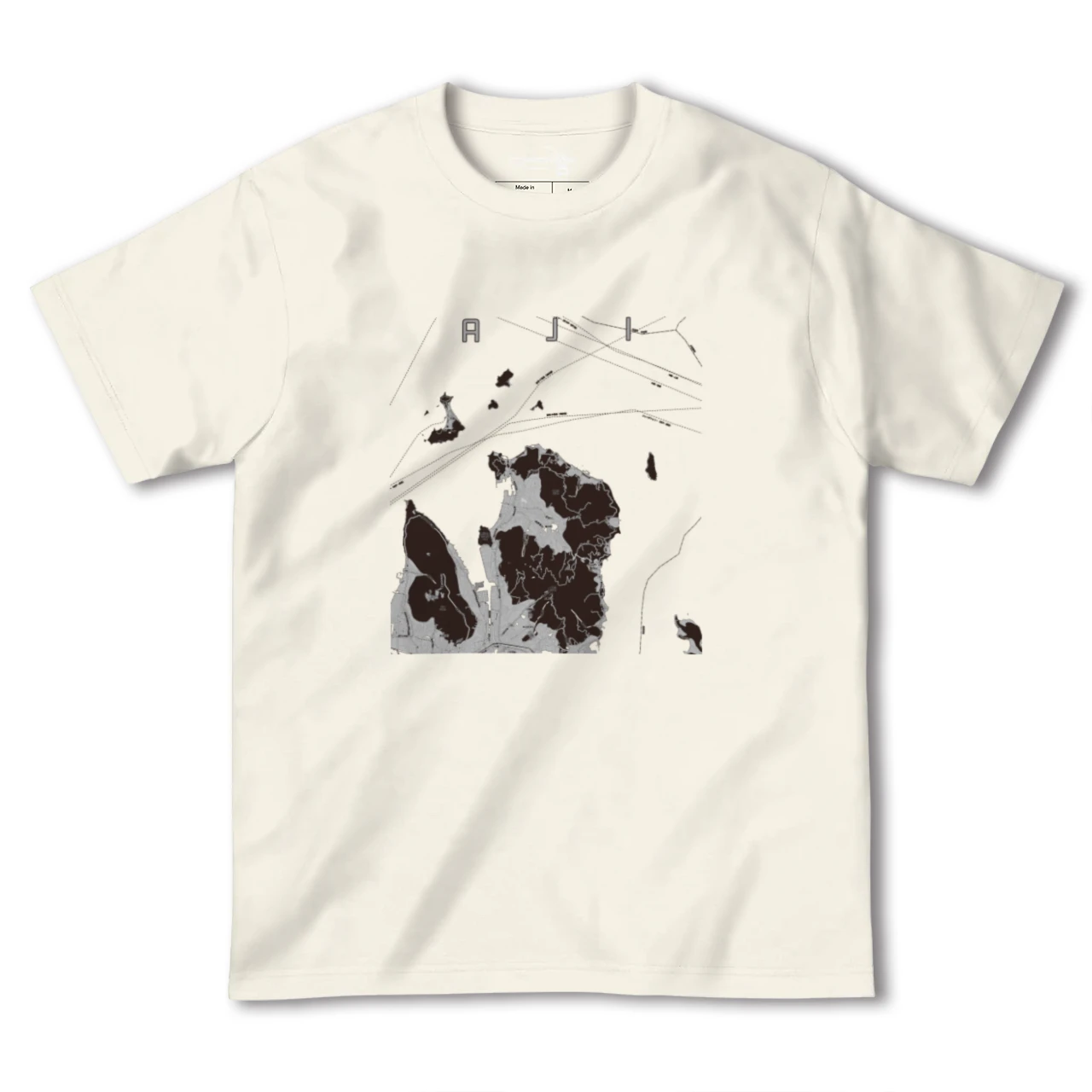 【庵治(香川県)】地図柄ヘビーウェイトTシャツ