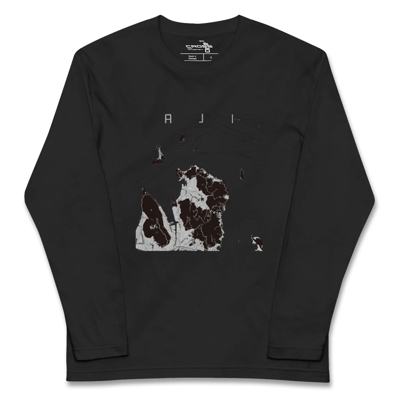 【庵治(香川県)】地図柄ロングスリーブTシャツ