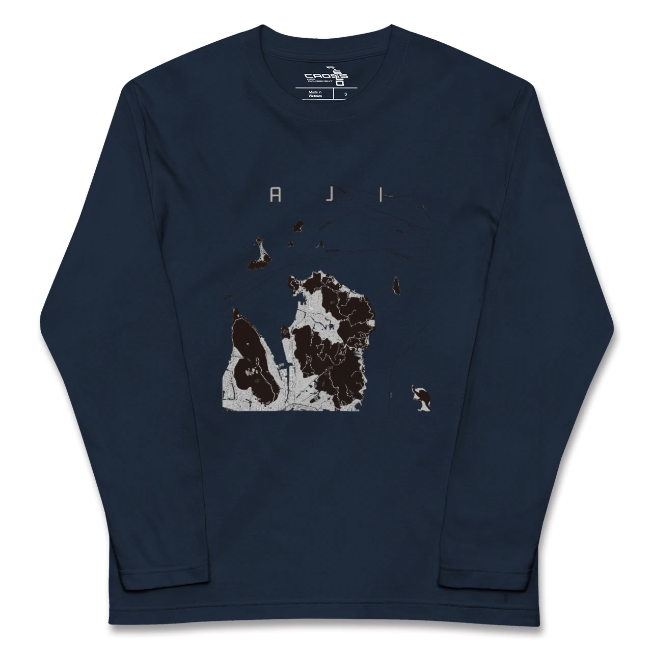 【庵治(香川県)】地図柄ロングスリーブTシャツ