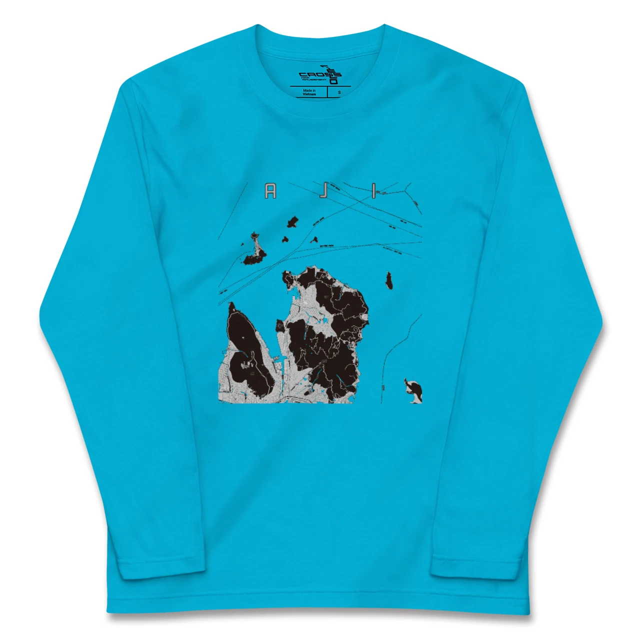 【庵治(香川県)】地図柄ロングスリーブTシャツ