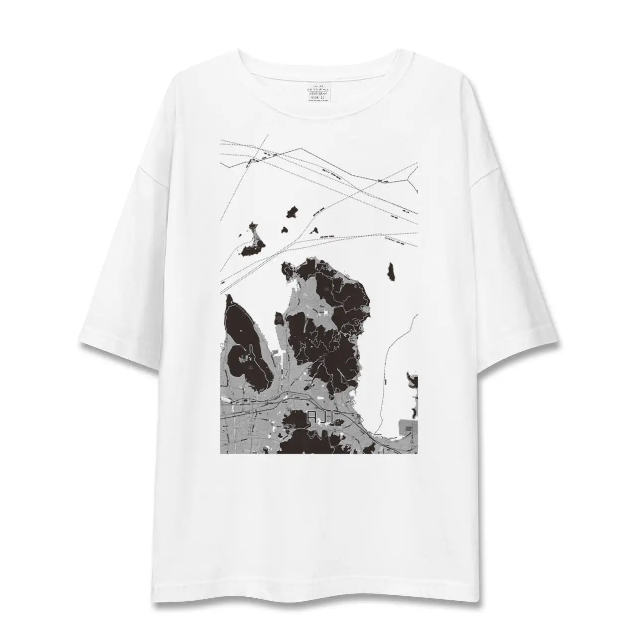 【庵治(香川県)】地図柄ビッグシルエットTシャツ