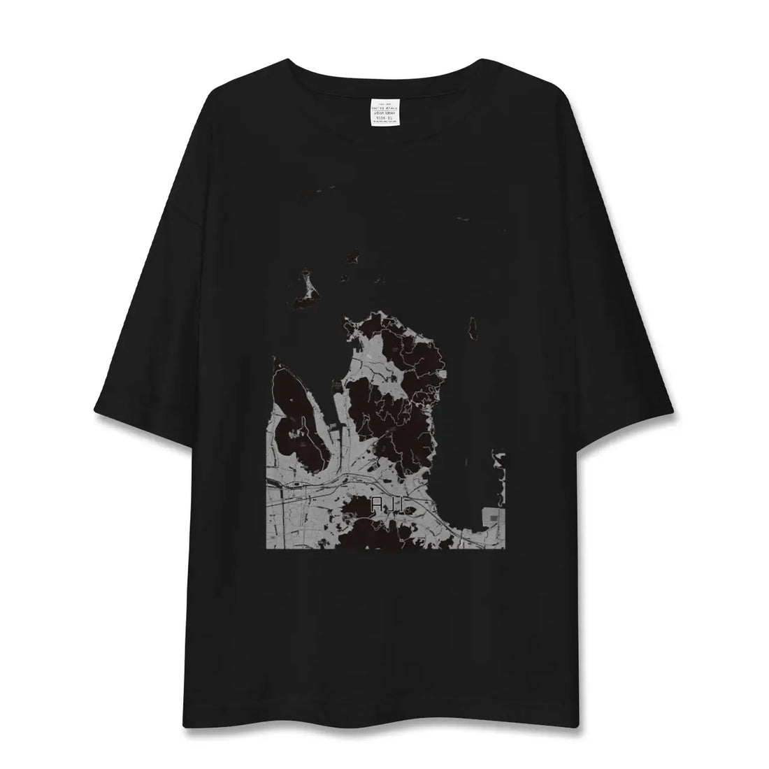 【庵治(香川県)】地図柄ビッグシルエットTシャツ