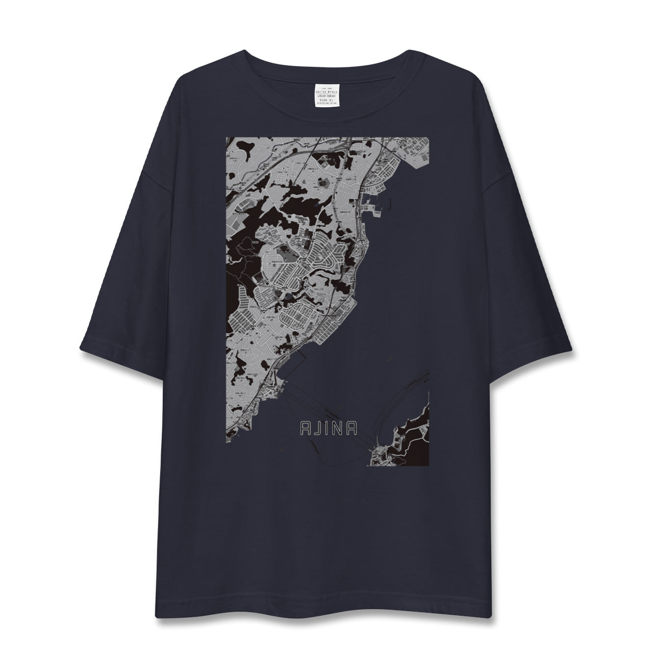 【阿品(広島県)】地図柄ビッグシルエットTシャツ