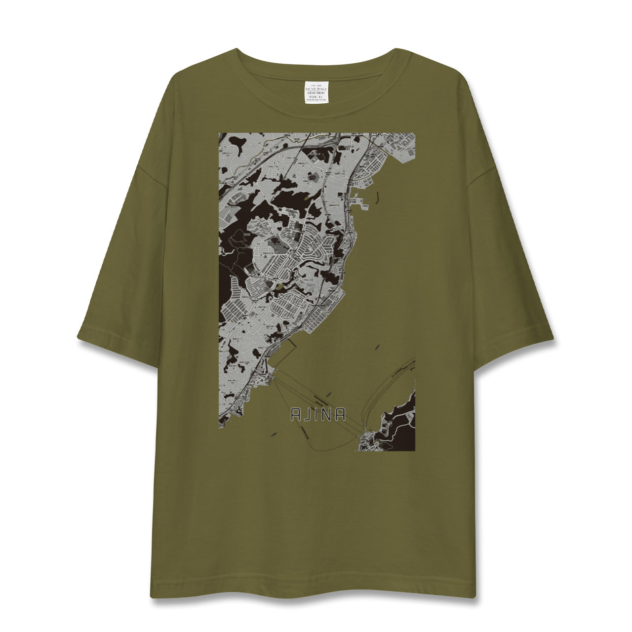 【阿品(広島県)】地図柄ビッグシルエットTシャツ