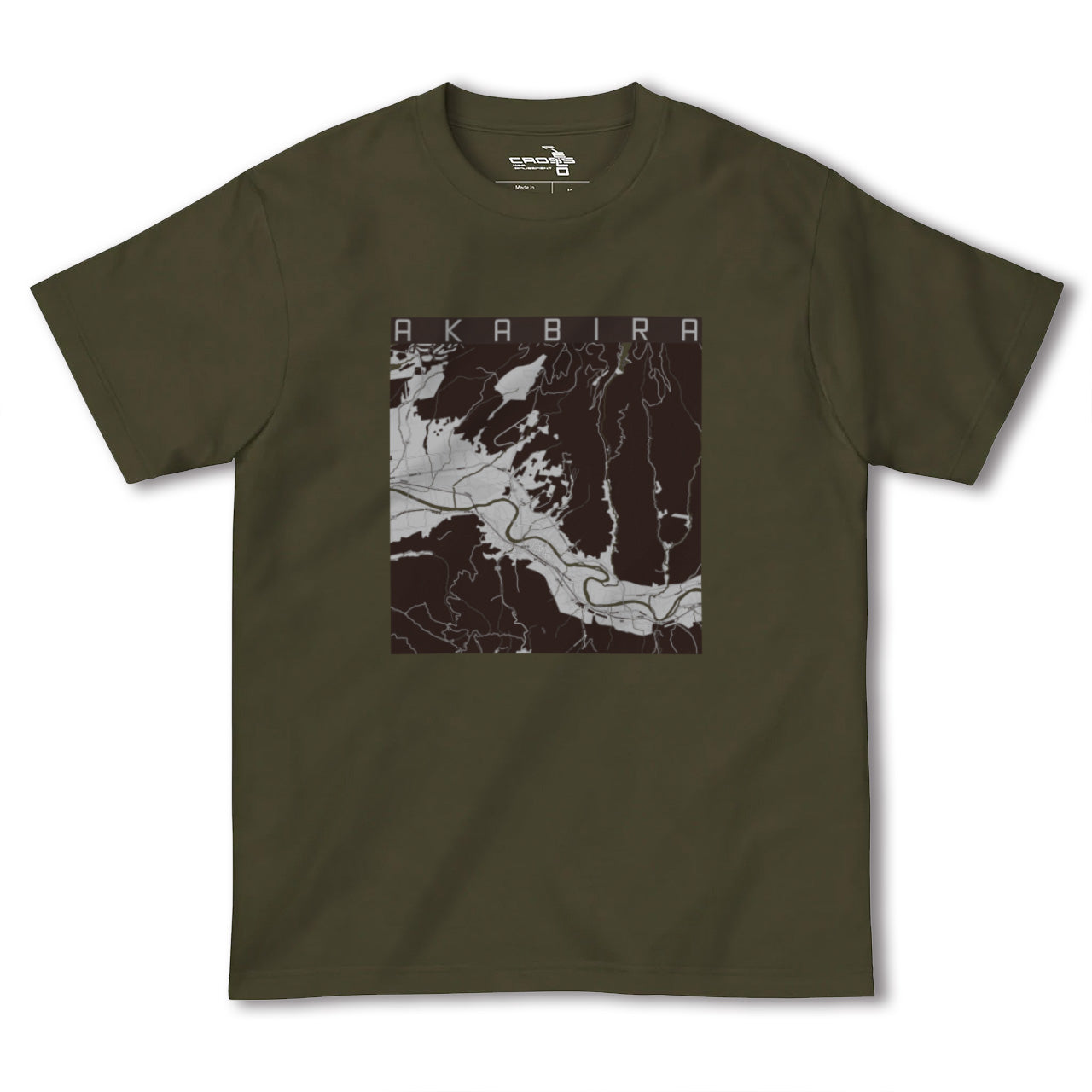 【赤平(北海道)】地図柄ヘビーウェイトTシャツ