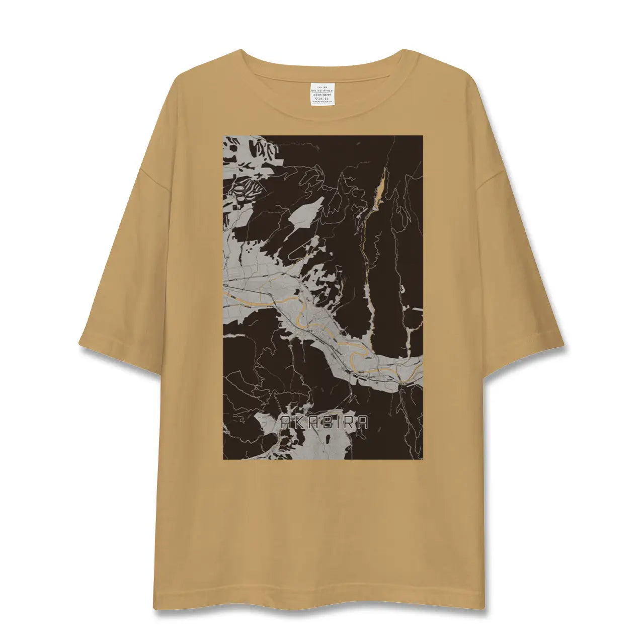 【赤平(北海道)】地図柄ビッグシルエットTシャツ