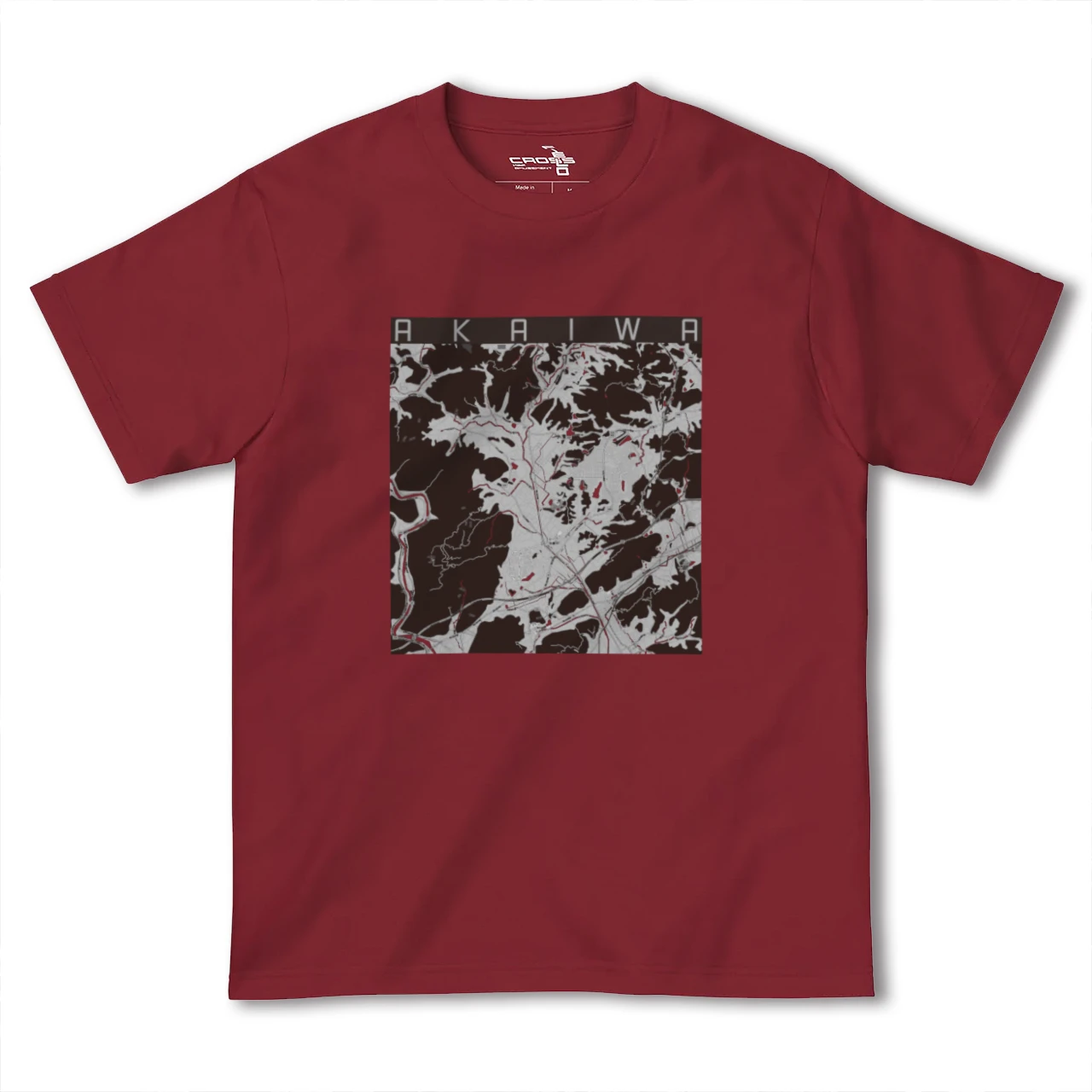 【赤磐(岡山県)】地図柄ヘビーウェイトTシャツ