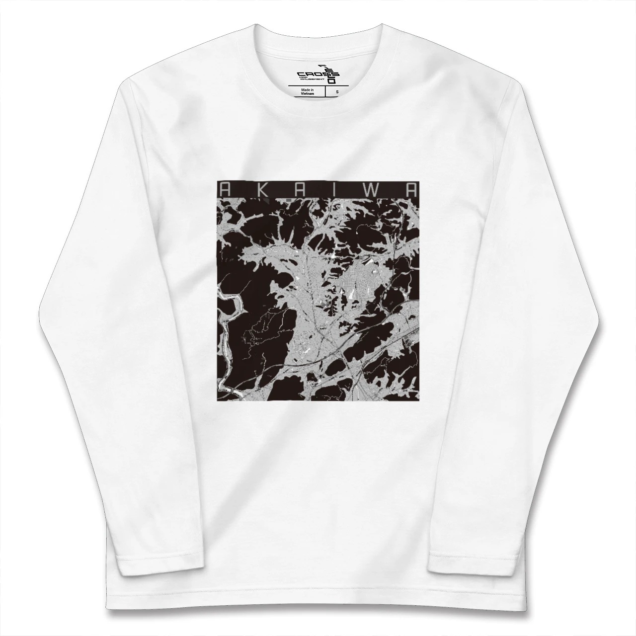 【赤磐(岡山県)】地図柄ロングスリーブTシャツ