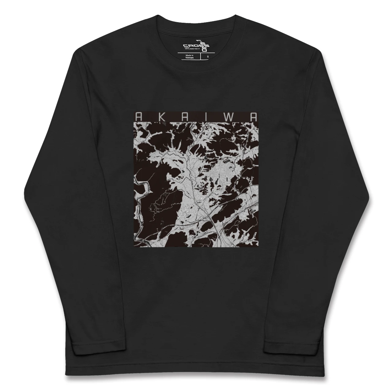 【赤磐(岡山県)】地図柄ロングスリーブTシャツ