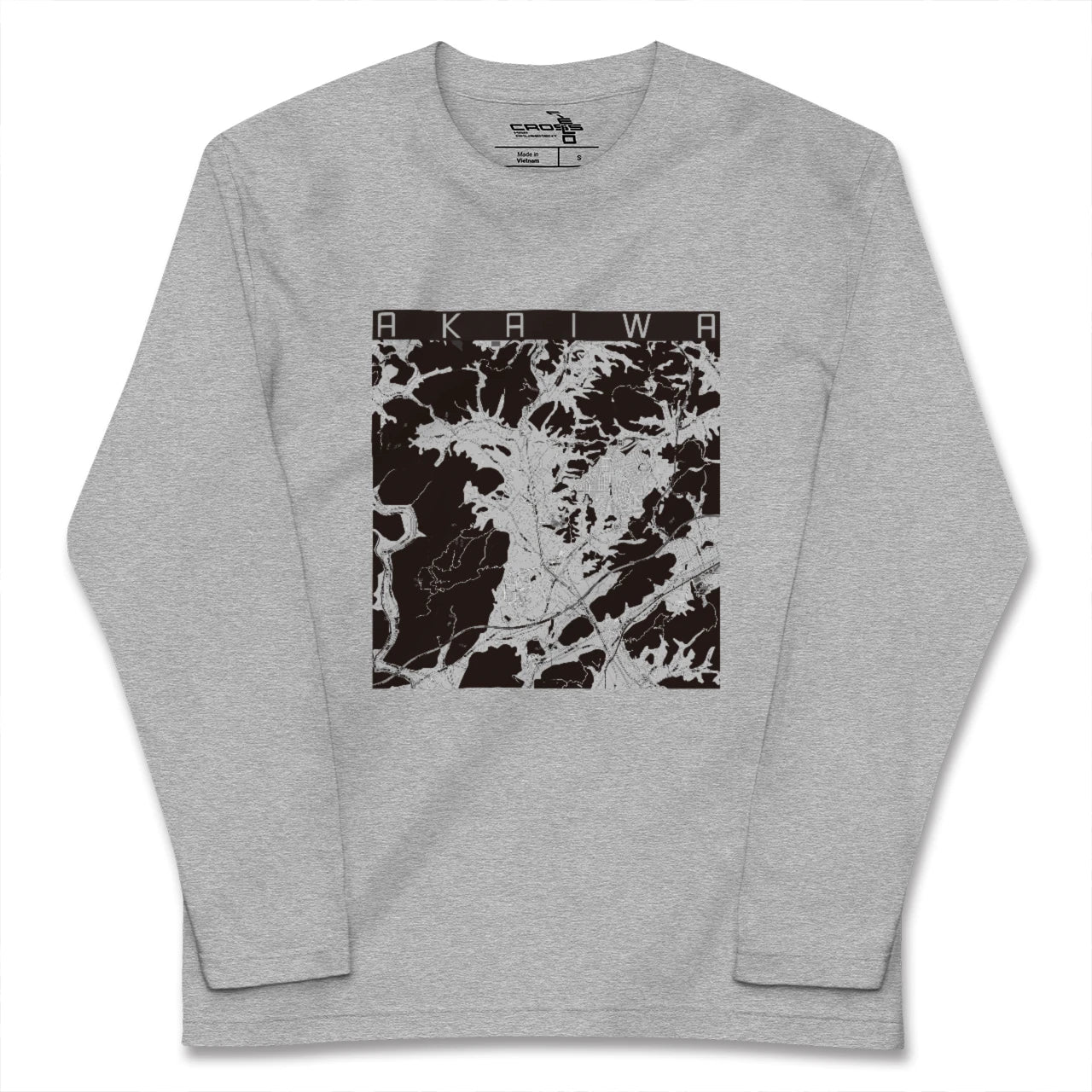 【赤磐(岡山県)】地図柄ロングスリーブTシャツ