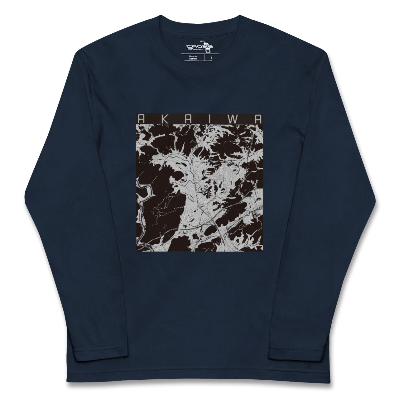 【赤磐(岡山県)】地図柄ロングスリーブTシャツ