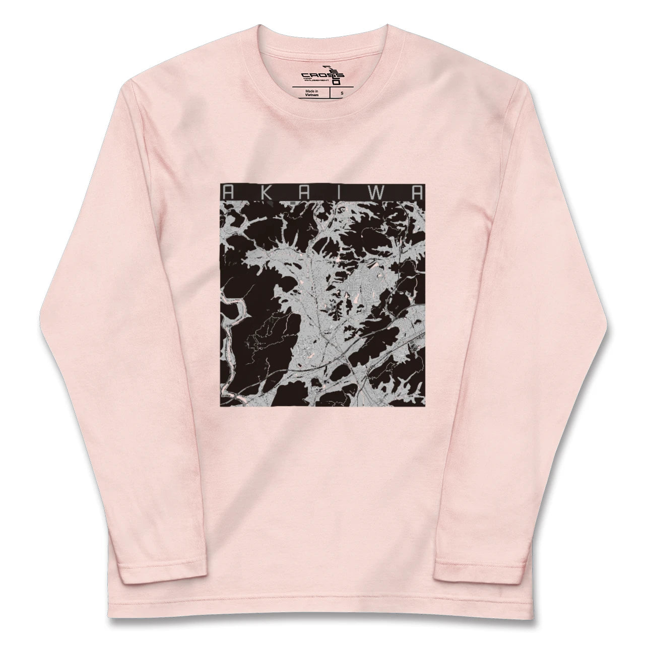 【赤磐(岡山県)】地図柄ロングスリーブTシャツ