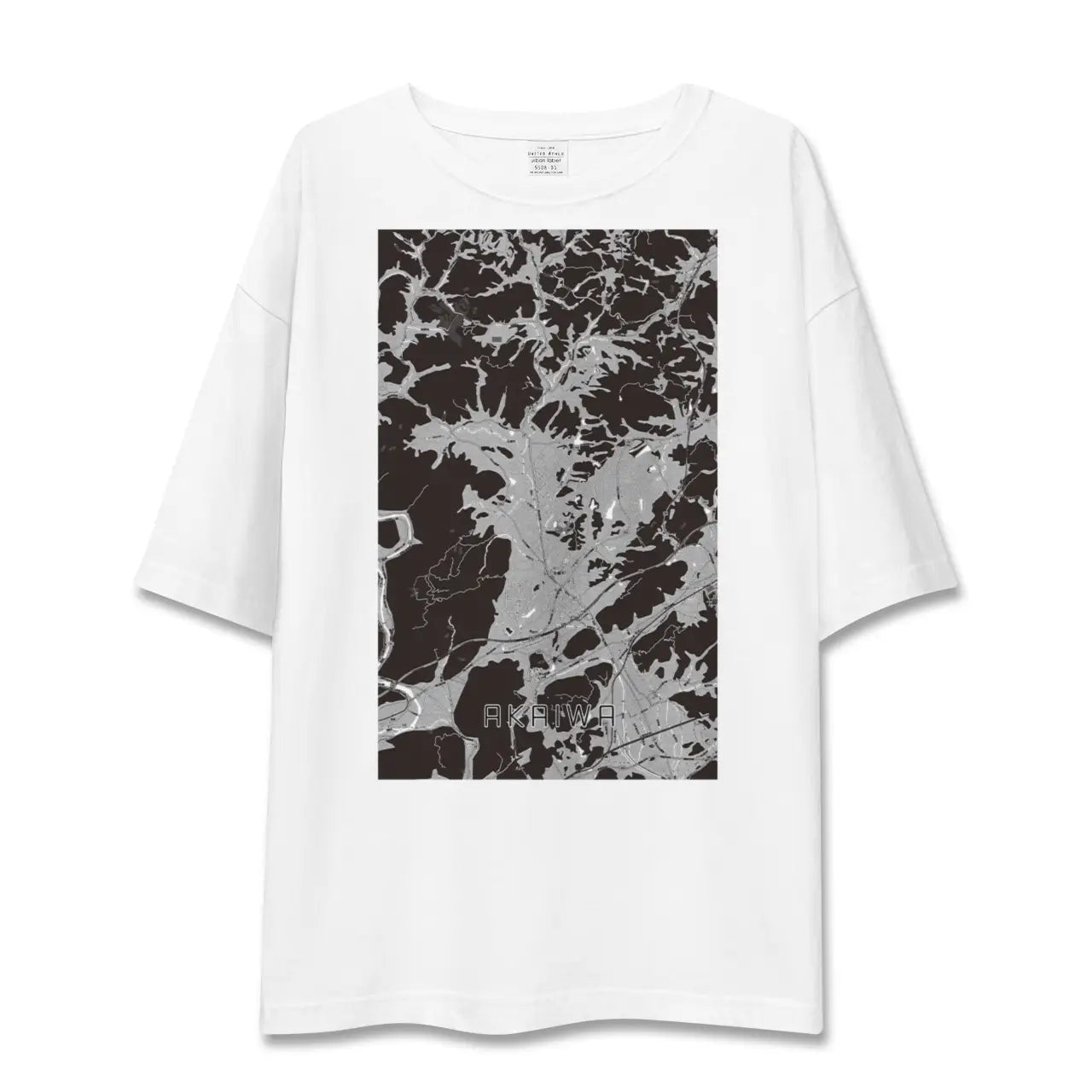 【赤磐(岡山県)】地図柄ビッグシルエットTシャツ