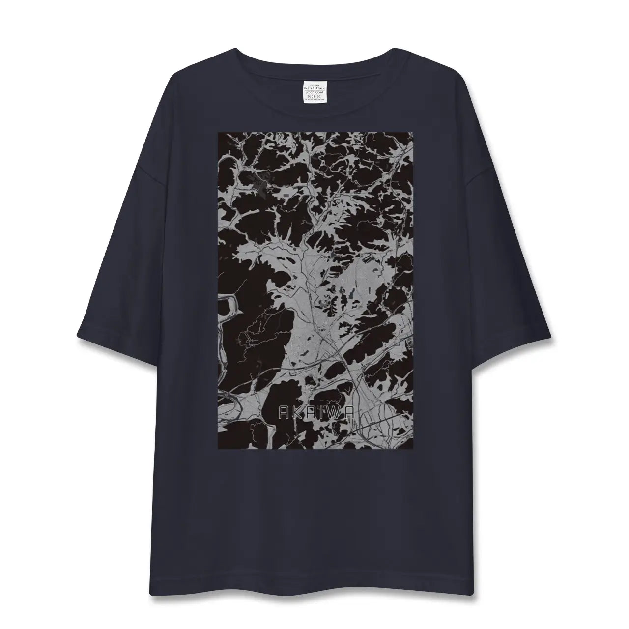 【赤磐(岡山県)】地図柄ビッグシルエットTシャツ
