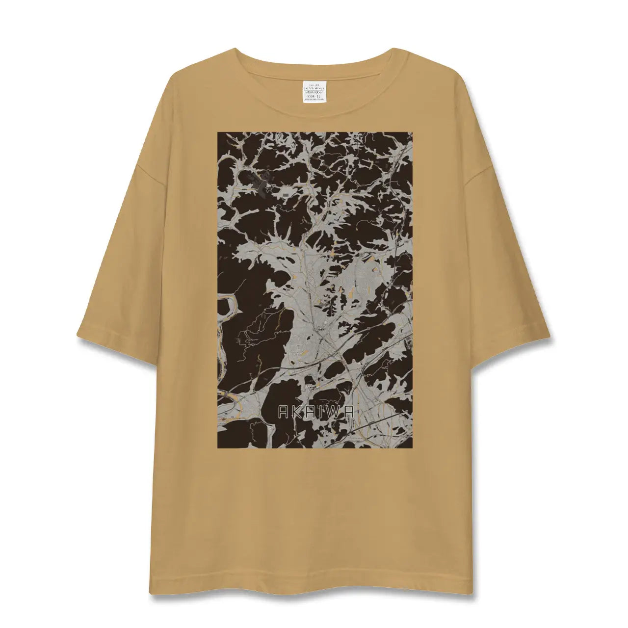 【赤磐(岡山県)】地図柄ビッグシルエットTシャツ