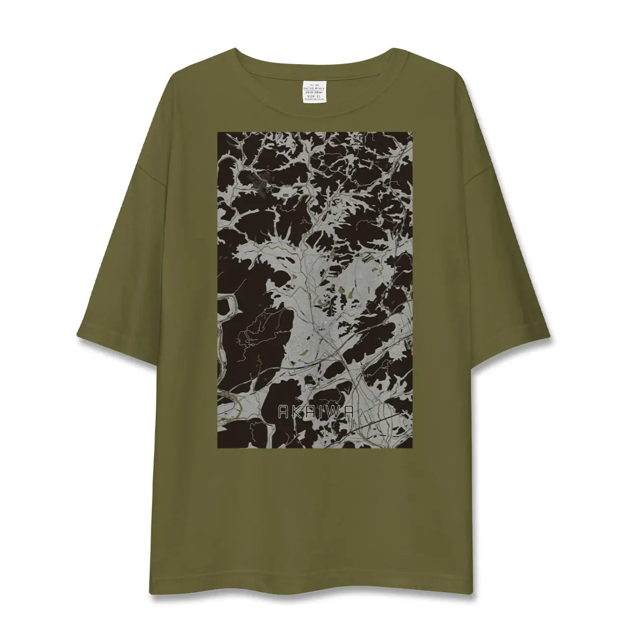 【赤磐(岡山県)】地図柄ビッグシルエットTシャツ