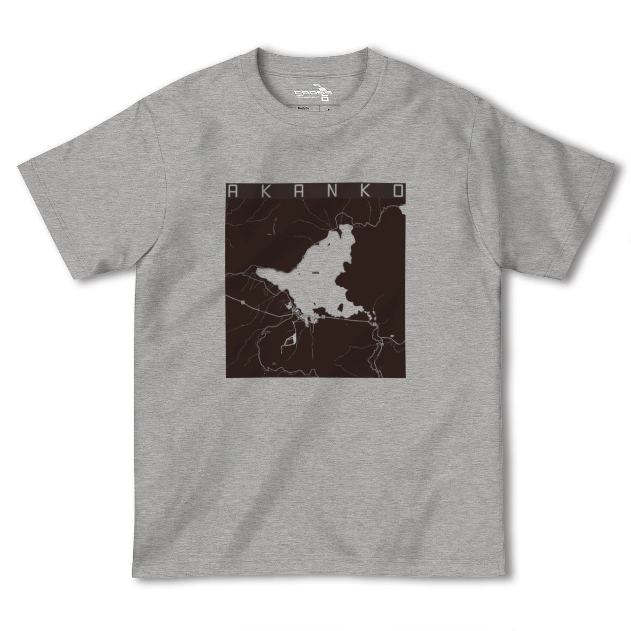 【阿寒湖(北海道)】地図柄ヘビーウェイトTシャツ