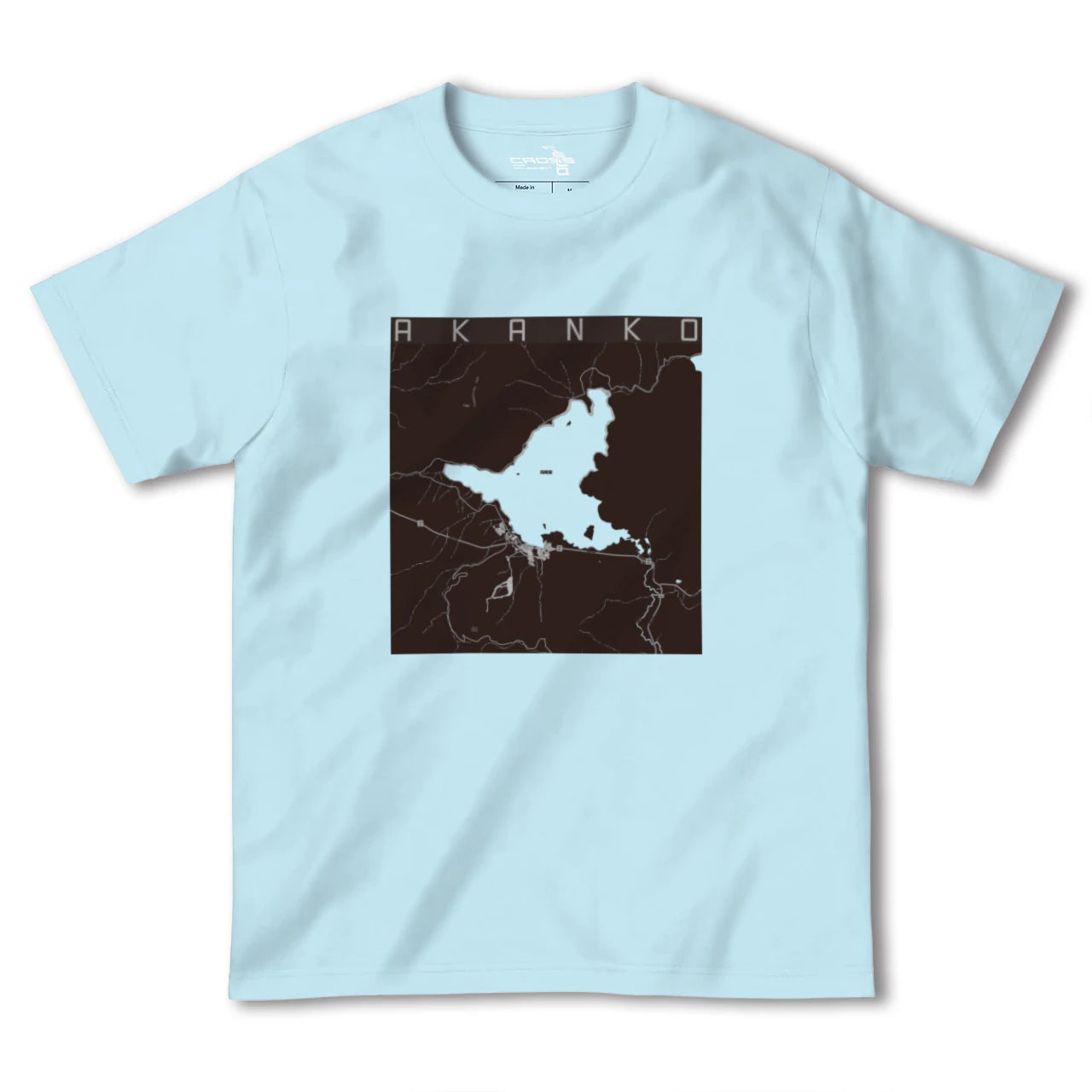 【阿寒湖(北海道)】地図柄ヘビーウェイトTシャツ